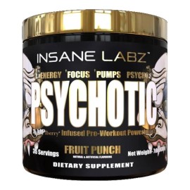Pre Entreno Insane Labz Psychotic Gold 35 Servicios Sabor Fruit Punch