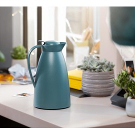 alfi 0825.010.100 Eco Vacuum Flask, Frosted Plastic, 1.0 Litre - Keeps Hot for 12 Hours or Cold for 24 Hours