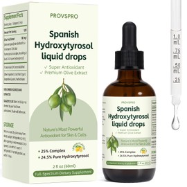 Hydroxytyrosol Liquid Drop, 100% Spanish Sourced Olive Fruit Extract, Super Antioxidant for Skin, Aging, Inflammation, Hydroxytyrosol Supplement, No Sugar, Alcohol Free, Olive Leaf Extract Alternative