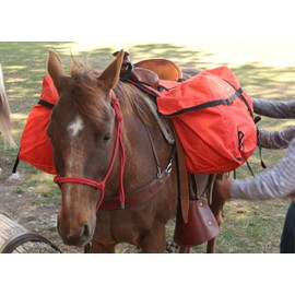 TrailMax Over-The-Saddle Pack Pannier Bags; Pannier Bags Fit Most Western Riding Saddles; Ideal for Hunting Camp & Packing Gear; Horse Saddle Pannier Bags; Durable; Brown