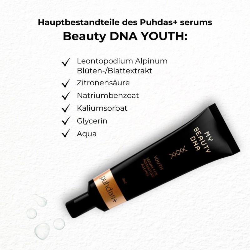 puhdas+ Beauty DNA Youth Face Serum: for Oxidation-Sensitive Skin and