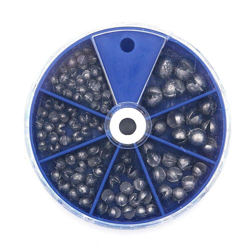 VOANZO Pack of 106 Round Split Shot Sinkers Removable Fishing