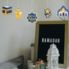 Bojueshaw 30PCS Ramadan Wooden Hanging Decoration - Eco-Friendly Crescent Moon
