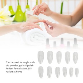 550 Uñas Postizas Largas y Transparentes, Nail Art DIY, Fácil de Usar, Aplicable para Bodas y Fiestas, 550 Tabletas por Caja (Almendra)