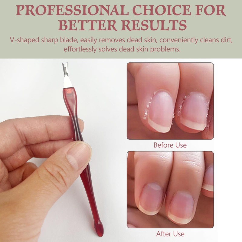 6-Piece Professional Cuticle Trimmer Set, Cuticle Pusher and Knife, Durable