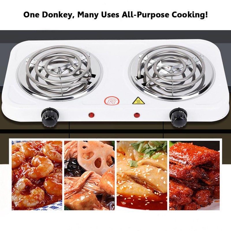 Compact and Portable Countertop Burner- Countertop Double Coiled Burner 2000
