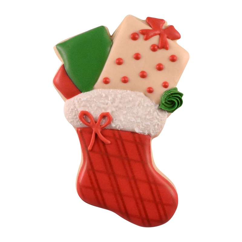 R&M Christmas Stocking Cookie Cutter, 3.75 Inch Stainless Steel