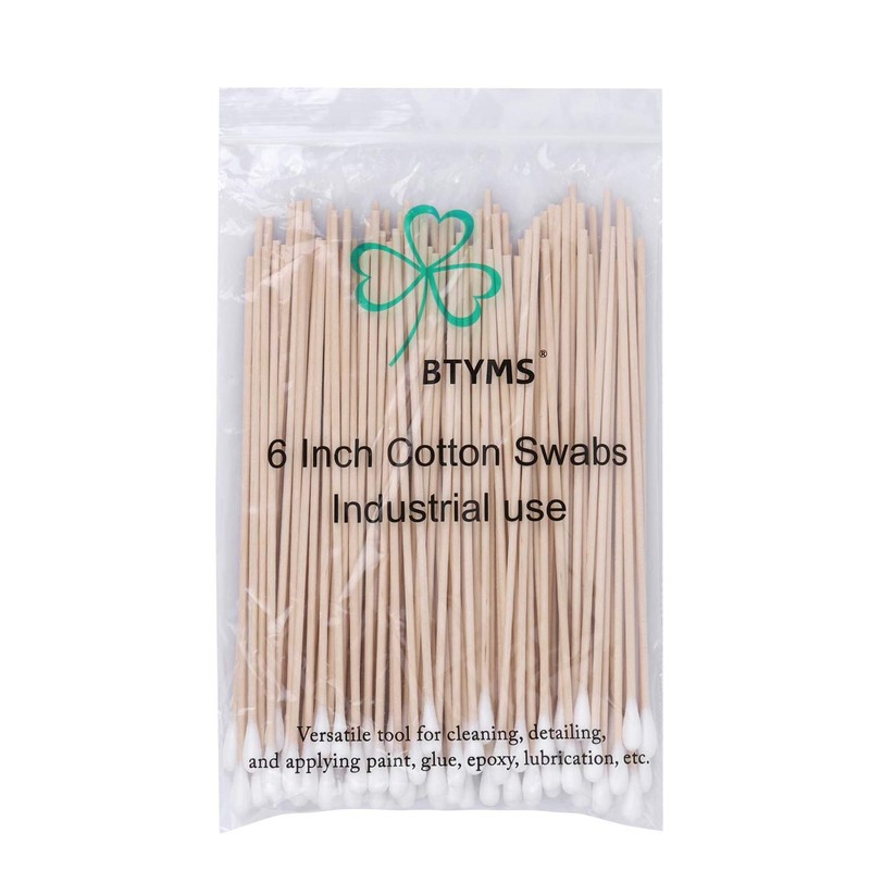 400 Count 6 Inch Long Cotton Swabs with Wooden Handles