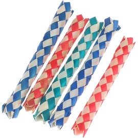 6Pcs Colorful Classic Finger Traps, Chinese Finger Trap Bamboo Chinese Bamboo Birds Foraging Assorted Colors PET Bird Chew Classic Party Finger Puppets,Puppets and Puppet Theaters,Finger Puppets