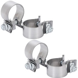 calm wish Harley Davidson Motorcycle Muffler Silencer Band Pipe Exhaust Clamp Stainless 1.75" 4pcs Compatible