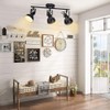 DLLT Ceiling Spotlight Fixture,3-Light Directional Track Lighting, Flush Mount Tracking