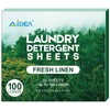 AIDEA Laundry Detergent Sheets, Fresh Scent-(100 Loads) 50 Sheets, Laundry