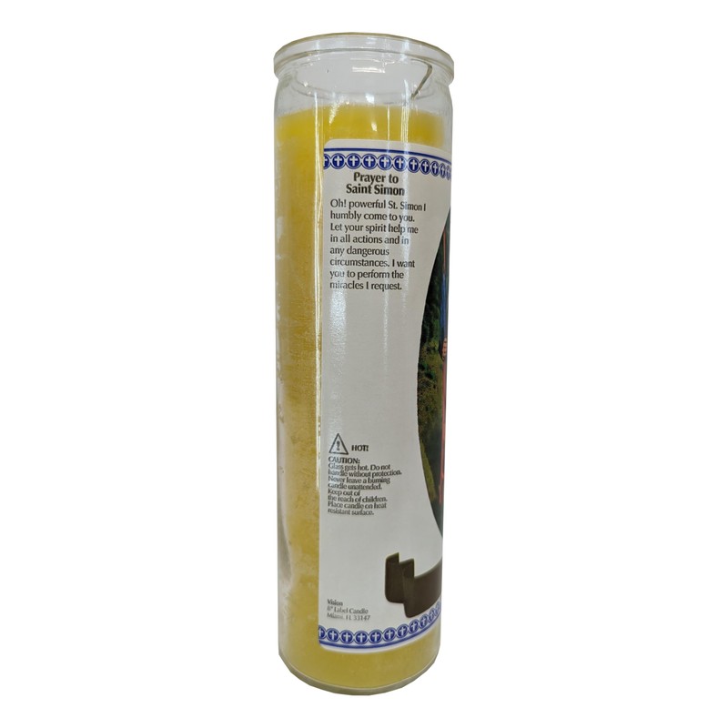 Saint Simon (San Simon) Devotional Yellow Candle
