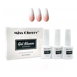 JR Miss Cherry Gel Semipermanente Lechoso | Milk 3 Pzs