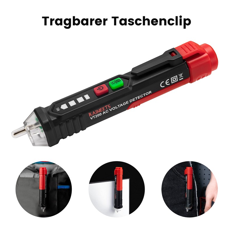 KAIWEETS Non-Contact Voltage Tester, Voltage Tester with Adjustable Sensitivity (12~1000V/48~1000V),