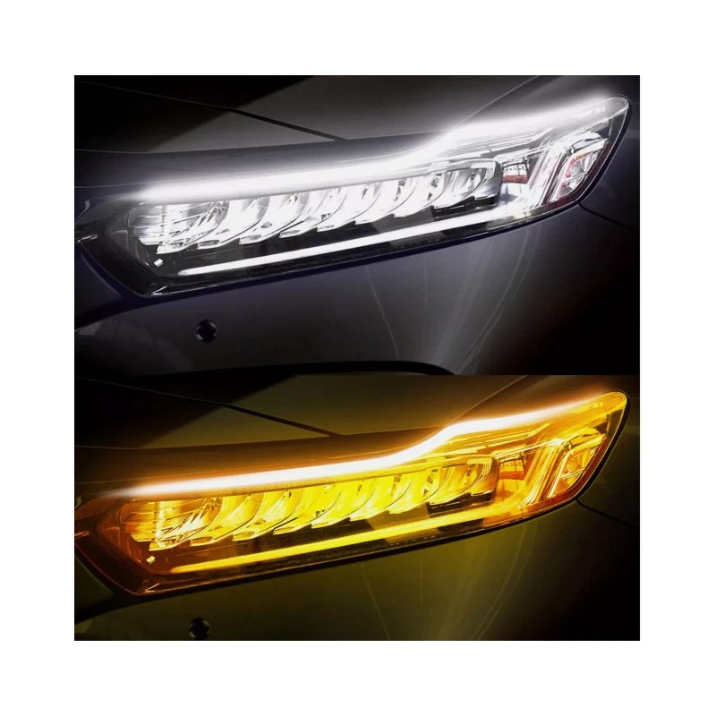 xglow 2x 24" DRL LED Headlight Strip Daytime Running and