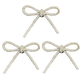 3 PCS Crystal Bow Brooch Pin for Women Elegant Rhinestone Bow Sparkly Rhinestones Bow Brooches for Wedding Party Ceremony Clothes Accessories Jewelry