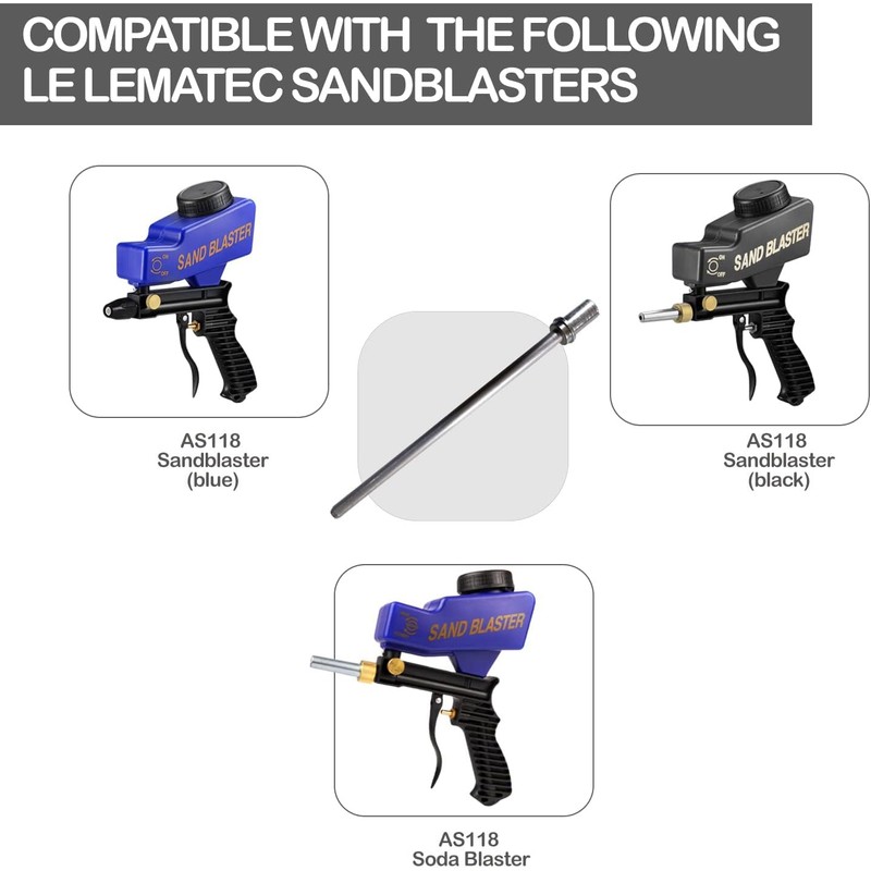 Le Lematec Sand Blaster Long Nozzle Attachment, Sandblasting Nozzle Tip