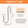 PATIKIL 2.5" S Hooks, 10 Pack Hook Wire Rack Hooks