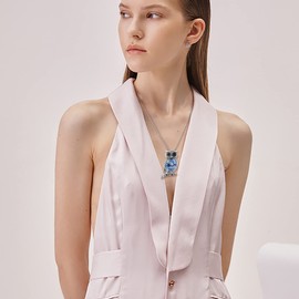 VIJASHOP Abalone Shell Owl Necklace Stainless Steel Owl Pendant Oval Abalone Necklace Owl Jewelry Christmas Gifts for Women Men