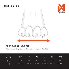 Non-stop dogwear Protector Bootie Pack of 4, 132, Firm Paw Protection, Size: L