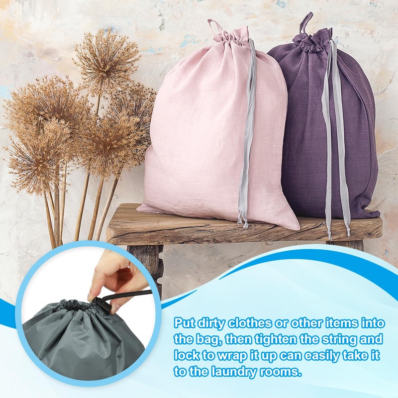 PATIKIL Waterproof Cloth Laundry Bag, 2 Pack 13"x10" Heavy Duty