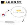 sourcing map 2pcs RTD PT100 Temperature Sensor Probe, -50℃ to