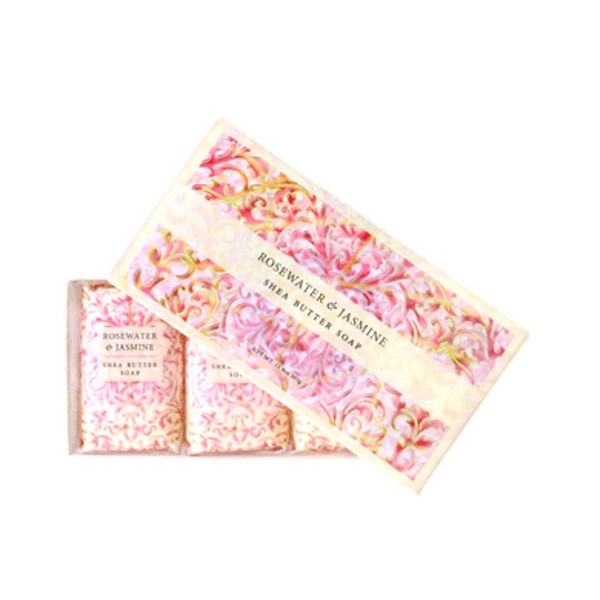 French Milled Soap Boxed Soap Set (Rosewater & Jasmine)