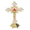 Metal Enamel Crosses Enamel Coating Anti Rust Gold White Crosses