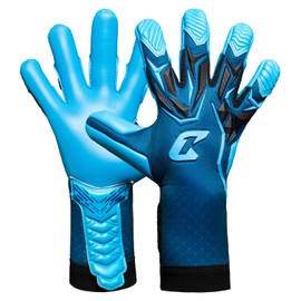 CATCH&KEEP ViVor Goalkeeper Gloves - Professional Football Gloves for Teenagers and Adults (Size 5-12) - 4 mm Octopus Grip for Maximum Grip in Rain and Wet - Hybrid Cut - Breathable & Flexible