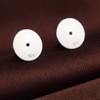 Earring Backs 18K White Gold Plated Sterling Silver Hypoallergenic Earring
