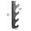 Lovind Horizontal Barbell Rack 4 Bars Holder Wall Mounted Barbell