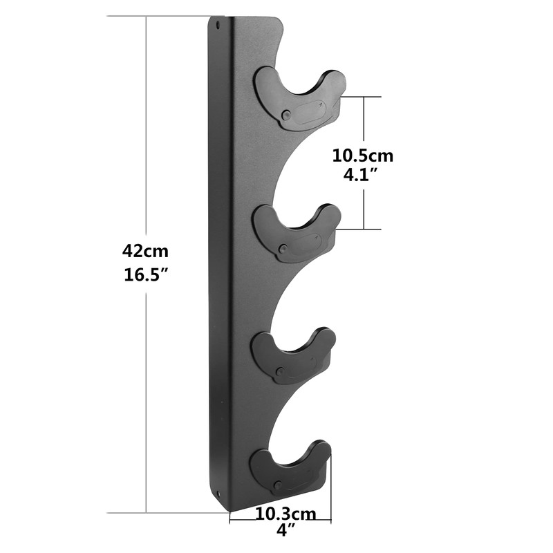 Lovind Horizontal Barbell Rack 4 Bars Holder Wall Mounted Barbell