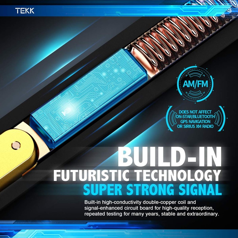 Tekk Short Antenna Compatible with Tacoma/Tundra/Street Glide/Road Glide/Motorcycles/Road King/Designed for