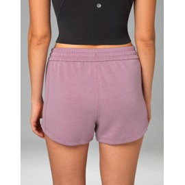 Colorfulkoala Modal Women's High Waisted Sweat 4'' Shorts with Pockets, Elderberry, Small