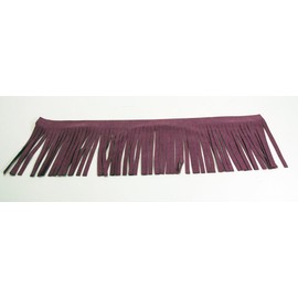 Microfiber Suede 4" Fringe Great for Arts and Crafts - Sold by the Foot - Purple