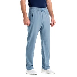 clothin Mens Workout Athletic Pants Elastic-Waist Drawstring Pants for Sport Exercise Travel,Quick-Dry,Stretchy,Forever Blue,L(34-37W x 30L)