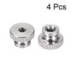 sourcing map 4pcs Knurled Thumb Nuts M4 Round Buttons with