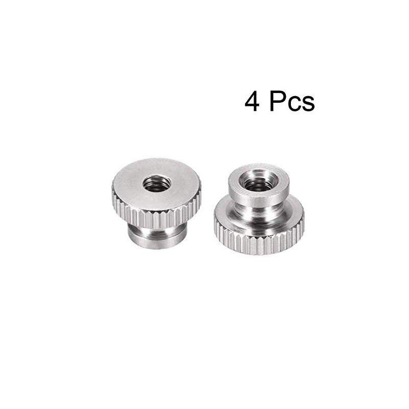 sourcing map 4pcs Knurled Thumb Nuts M4 Round Buttons with