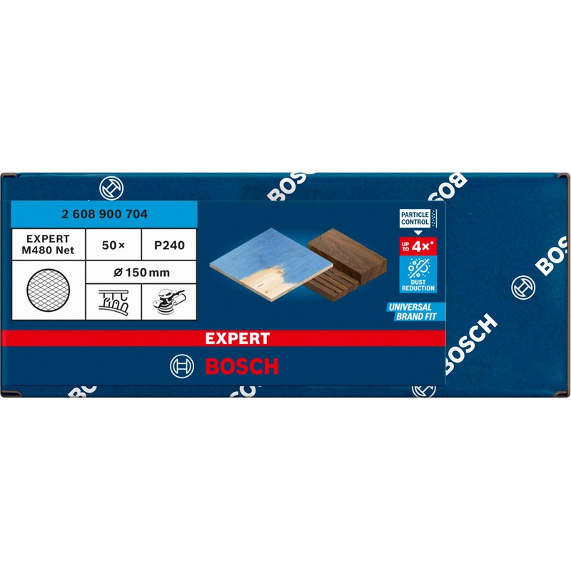 Bosch 50 x Expert M480 Sanding Net (for Paint on