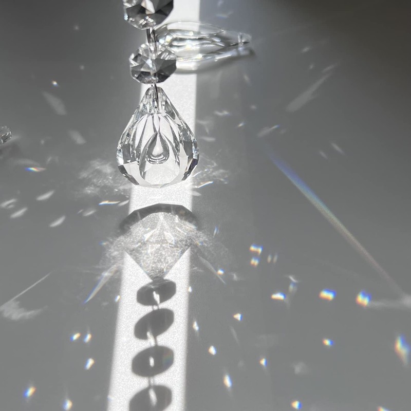 sky voyage Suncatcher Dragon Eyes 38mm Transparent Chandelier Prism Set