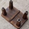 Tung wood step stool with non-slip rubber feet, small step