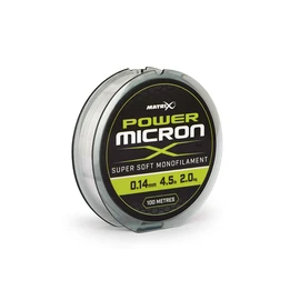 Matrix Power Micron X 0.14mm - 4.5lb 100m accurate dia. Low Viz Hooklength and Pole Rig Fishing Line