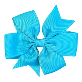 10pcs Apple Green Hair Bows Clips Slides Grips 3" inch Pinwheel Solid Vibrant Colour Girls Hairbows