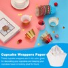 PATIKIL Cupcake Wrappers Paper, 50 Pack Baking Cups Standard Wave