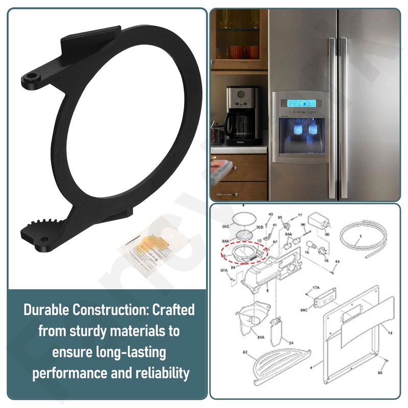 241688401 Refrigerator Ice Chute Dispenser Door Seal Flap Assembly Replacement