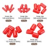 sourcing map 50pcs Round End Protective Caps Rubber Cover 1/8"