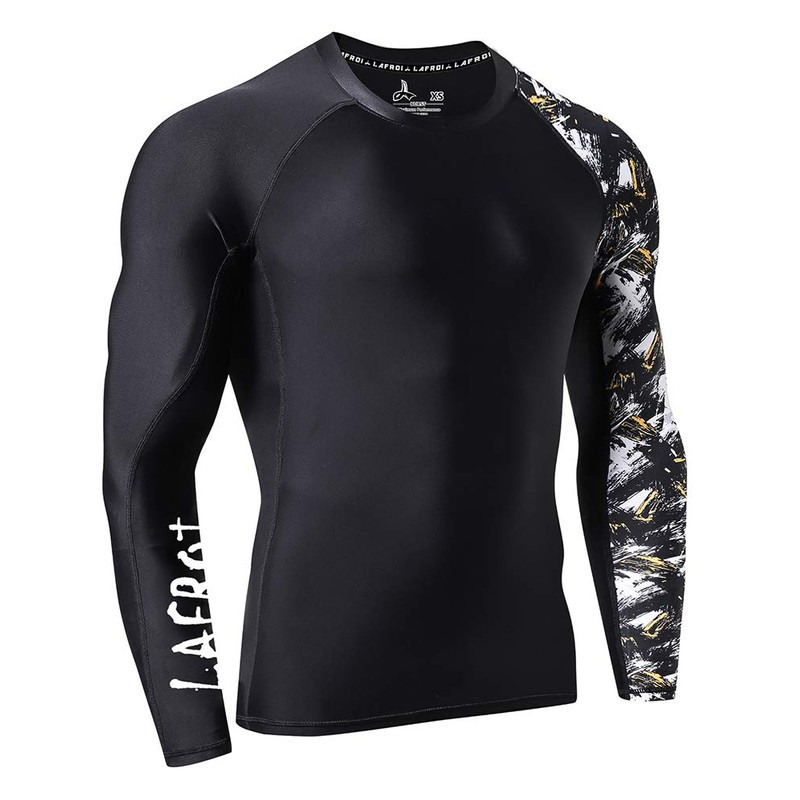 LAFROI Men's Long Sleeve UPF 50+ Baselayer Skins Performance Fit