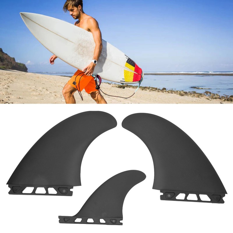 3PCS Surf Fin Set Flexible Stable Lightweight Durable PVC Surfboard