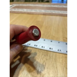 Vintage NOS Replacement 4 11/16” Hand Crank Wood Red Handle Farm Primitive